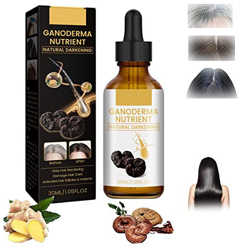 LUHWYJA Anti-Feuring-Haarserum, Darka Pro Anti-Ruhing-Haarserum, Ganoderma Nährstoff natürliche Verdunkelung, fördert gesünderes und dickeres Haar, Unisex – Erwachsene