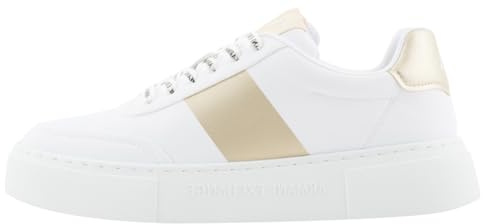 Armani Exchange Donna Kurt, Logo Laces, Side Colour Band Sneaker, Op White Pale, 36 EU