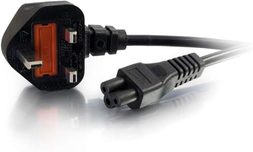C2G 0.5m UK Laptop Power Cord (BS 1363 to IEC 60320 C5) Black (Pack of 5)