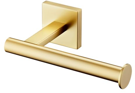 KOKOSIRI Toilet Paper Holder Tissue Paper Dispenser for Bathroom Toilet Roll Holder Wall Mounted, Brushed Gold Stainless Steel B2008BG