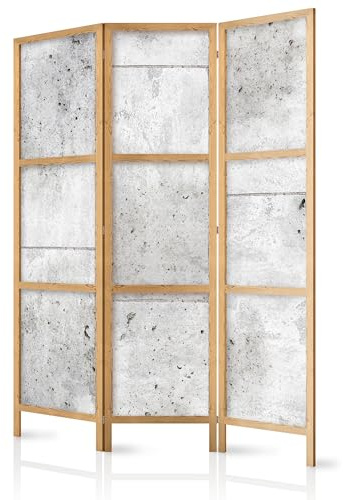 murando - Paravent Innen Raumteiler Holz 135x172 cm 3-teilig Japanische Trennwand Raumtrenner Room Divider Mobiler Sichtschutz Spanische Wand Raum Abtrennung Botanik Abstrakt Natur f-C-0011-bh-b