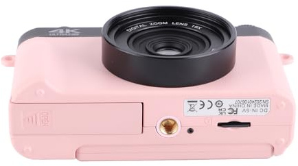 4K-Digitalkamera, 48-MP-Vlogging-Kamera mit 16-fachem Digitalzoom, Autofokus-Anti-Shake-Kompaktkamera mit 3-Zoll-180-Grad-Klappbildschirm, Reisekamera für Fotografie-Videos ()