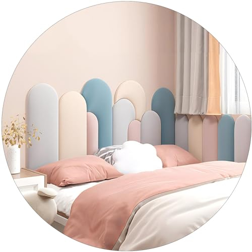 Wzmazingly Abziehen Und Aufkleben Kopfteil, Anti-Kollision Gepolsterte Wandpaneele, Wanddekoration Selbstklebend Wandkissen Für Kinderzimmer Spielzimmer(Size:200x93cm)
