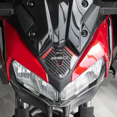 Resin Bike Motorbike 3D Stickers Compatible with Kawasaki Z650 2024 Candy Persimmon Red/Ebony. Windshield Protection from Impact and Scratches. Sticker 3D Resin Gadget Moto