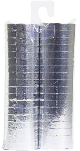 Folat 36 Luftschlangen * METALLIC Silber * als Deko für Party, Geburtstag oder Jubiläum | 2 Rollen | Tischdeko Silvester 25. Geburtstag Silberhochzeit
