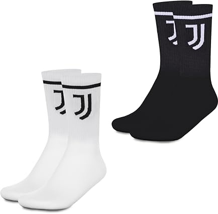 Juventus, Set Calze Sport, Pacco da 2, 2 Paia di Calzini, Unisex - Adulto, Prodotto ufficiale