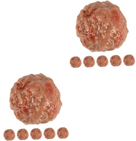 TOYANDONA 12stücke Realistische Künstliche Rindfleischbällchen Modelle Hochwertige Fake Food Dekoration Für Küche Fotografie Und Party Requisiten