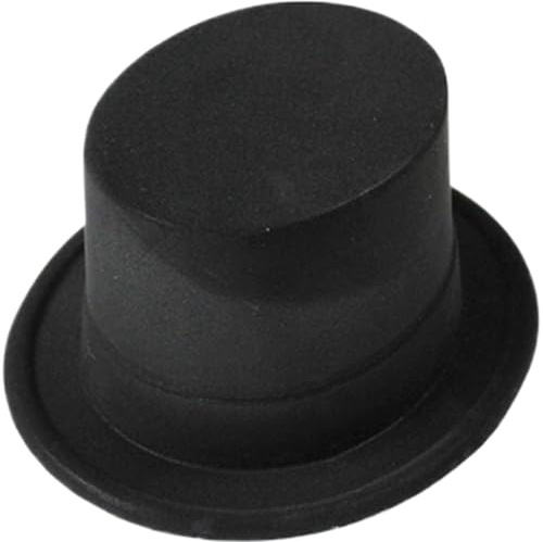Licsaliwe Sombrero de Copa Sombrero de Copa Negro de 5 Pulgadas de Mago de Moda Fedora Retro para Hombres Mujeres y niños de Fiesta Flocado para Juegos de rol Fiestas temáticas