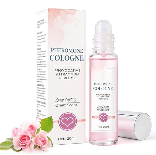 Pheromone Eau de Parfum für Damen, Rollerball Pheromone Cologne Parfüm mit Rosenöl für Hals & Handgelenke, 20ml