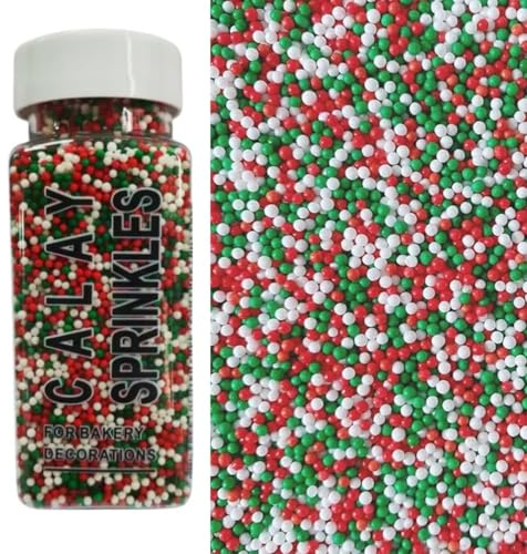 Edible Sprinkle 2mm 110g Red Green White Pearl Cake Decoration Cake Topping Birthday Wedding Halloween Thanksgiving Christmas Cake Cupcake Dim Sum Ice Cream Decoration Sprinkle
