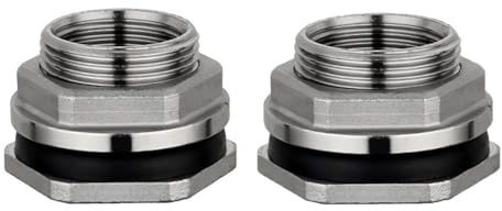 Pezzi in Acciaio Inox Raccordo Passaparete per Tubo da Giardino 1/2 3/4 1 1-1/4 1-1/2 2 Filettatura Femmina Bsp Tubo Sus304 Singolo Chiave Allentata Raccordo Girevole Dado Connettore Serbatoio A