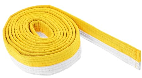VICASKY Gelber Karate Gürtel Verstellbar Weich für Taekwondo Judo Karate Kampfsport Vielseitig Farbiges Ranking Band für Training und Graduierung