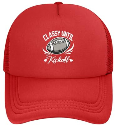 Classy Until Kickoff Classic Baseball Cap Breathable Adjustable Outdoor Men Women2 Red