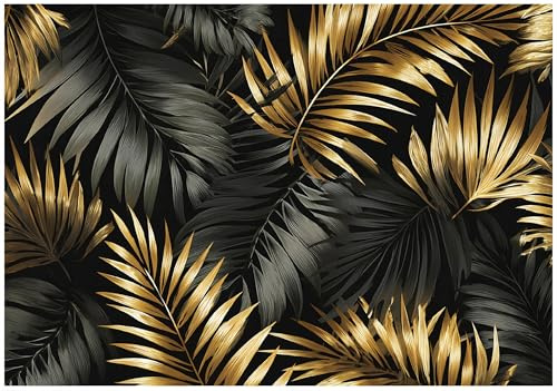 WallArena Vlies Fototapete, Blätter, 250x175cm | Fototapeten - Tapeten - für Wohnzimmer Schlafzimmer - Vliestapete Wandtapete Tapete 3D Effekt- inkl. Kleister
