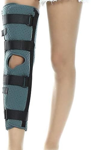 OLSKFUH Tri-Panel Knee Immobilizer Brace, Supportive & Adjustable Splint For Knee, Post-Surgery Or Injury Recovery Knee Brace Stabilizer,L