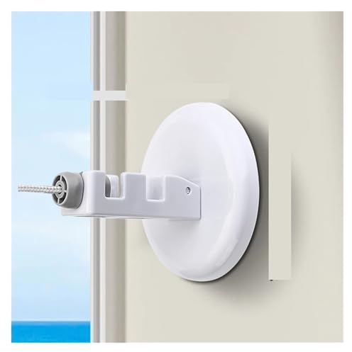 Tendedero de Pared con Ventosa for Ropa, Cuerda retráctil for Ventana, for Apartamentos, Viajes, lavandería para Interior y Exterior, jardín, terraza, lavader(10m White)