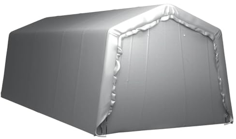 Emmtore Carpa de Almacenamiento Acero Gris 300x750 cm