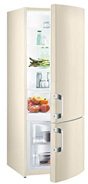 Gorenje RK61620C Réfrigérateur-congélateur Efficacité énergétique A++ Partie réfrigérateur :232 L Partie congélateur :53 L Éclairage intérieur 4 rayonnages en verre beige