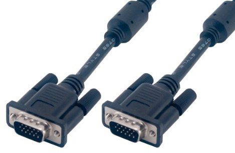 MCL MC340B/15P-2M Câble S-VGA HD15 mâle / mâle surblindé 3 coax + 9 fils 2 m Noir