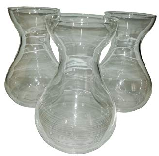 Hyazinthengläser (klar) | 3 Stück | Ideal für präparierte Hyazinthen | Vase für Schnittblumen | Deko | Premium Qualtität