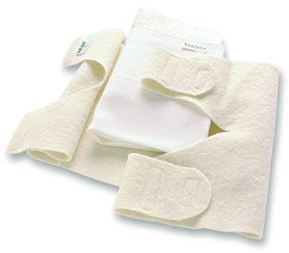 Wickel & Co. Kniebandage aus Wolle 77 x 23 cm - Schafschurwolle - Kniewickel