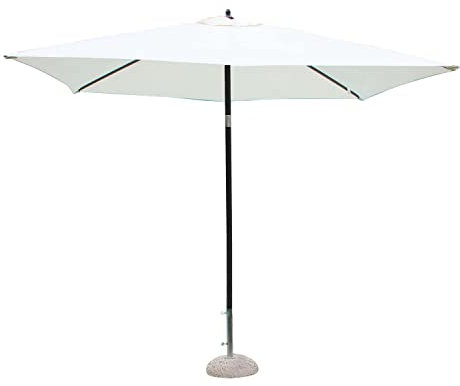 MilaniHome Parasol de Jardin 2 x 2 Poteau Central Noir pour extérieur Restaurant glacés Bar Hôtel Hôtel