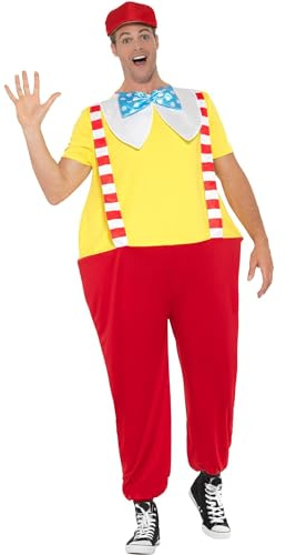 Smiffys Costume de Livre d'histoires Jolly, Combinaison Rouge avec col, Badges nominatifs et Chapeau, Conte de fées, Ailes et Baguettes, Costume de Personnage de Livre d'histoires
