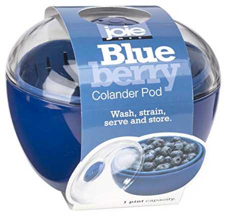 Joie Kitchen Gadgets Berry Colander Pod – Wash, Strain, Serve & Store, Durable ABS, Blueberry