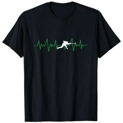 Hockeyspiel Eishockey Herzschlag Hockeyschläger Geschenk T-Shirt