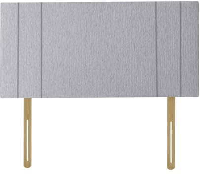 RIO Padded Lined Divan Bed Headboard | Chenille Fabric Double Headboard for bed frames | Elegant design wooden material headboards for beds (Light Grey,4ft6 Double H-20inch)