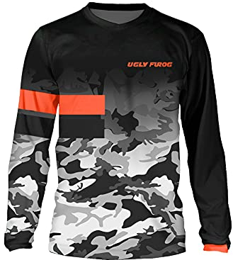 UGLY FROG 2025 Kinder Radsport Bekleidung- Jungen Mountainbike Downhill Freeride BMX Trikot Shirt Motocross Lange Ärmel MTB/Downhill Cycling Jersey