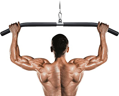 Lyndwin Latzugstange Bizeps Stange Klimmzugstangen Zugstange Muskelzugstange für Zuhause Bodybuilding Crossfit Krafttraining Fitness Gym Sport (33in)