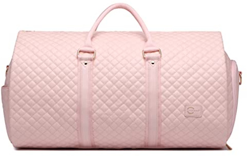 Seyfocnia Umwandelbarer Gepäck-Kleidersack für Damen, Leder-Kleidersäcke für Reisen mit Schuhbeutel, 2-in-1 zum Aufhängen Reisetaschen