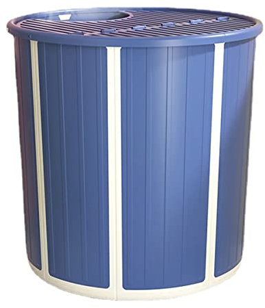 DOCIM Bagno Portatile Bidet Vasca da Bagno per Corpo Vasca idromassaggio Vasca idromassaggio Pieghevole Vasca idromassaggio in Piccoli spazi Spa per Box Doccia Stall Plastica per Adulti,Blu