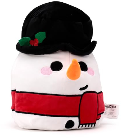 Puckator Cuscino di Peluche Natalizio - Cole il Pupazzo di Neve - Squidglys