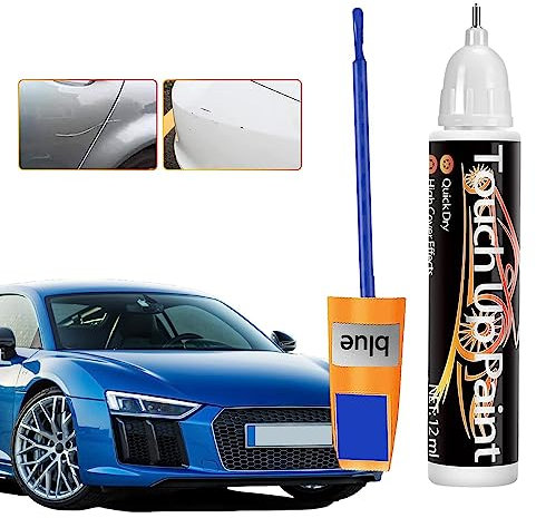 Supatmul Auto Kratzer Reparaturstift Lackstift, Autokratzer Entferner Lackstift wasserdichte Autolack Kratzer Entferner Stift Kratzerentferner Lackreparaturstift Autolack Reparaturstift, 12ml (Blau)