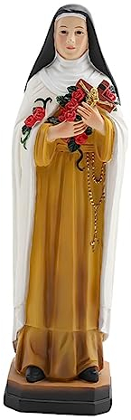 Garneck Nun Statue Mit Blumen Harz Figur Religiöse Dekoration Für Zuhause Handwerkskunst Für Kirchen Und Wohnraumgestaltung