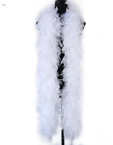 JUKIJI Türkei-Federboas 90 Gramm Lila 2 Meter Schal Hochzeitskleid Schal Dekorative Federn Basteln-03,90 Gramm