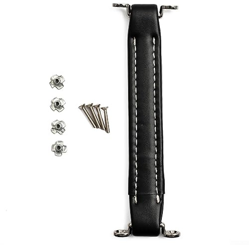 für Schwarzer Gitarren-Verstärker-Griff, Leder-Gitarren-AMP-Griff mit Schraube für Gitarrenverstärker Lautsprecher Gitarren & Ausrüstung/Zubehör