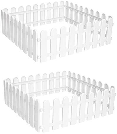 Supvox Dekorativer Gartenzaun 8 Stück Selbstgemacht Zaun Weiß Für Outdoor Gartendekoration Terrasse Und Vorgarten Umzäunung Aus Langlebigem Material 50x16cm
