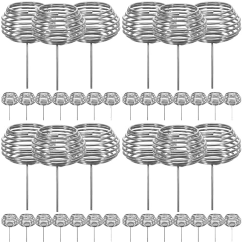 Kisangel Stainless Steel Bonsai Fertilizer Baskets 40 Pcs Indoor Plant Fertilizer Containers for Home Plants Balcony Hanging Basket Gardening Accessories