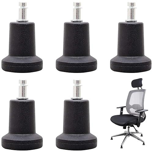 Xrten 5 Pcs Office Chair Gliders, Bell Glides Replacement Office Chair Wheels Stopper Swivel Caster, Plastic Feet Replacements for Castor