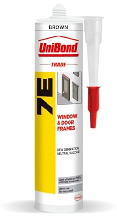 Neutral Silikon Braun - Dichtstoff für Fenster & Türen- Kleben und Dichten - UV-, Wetter- und Alterungsbeständigkeit - Temperaturbeständig und hohe Bruchdehnung (1 x 280ml)