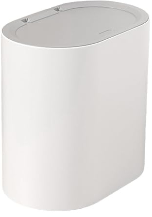 Generic Cubo de Basura con Tapa a Prensa, A Prueba de Perros, Inodoro, Pequeño, Gris, 1.0125 L, ABS, Cocina