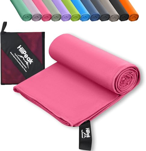 HiiPeak Toallas Microfibra Gimnasio Grandes, Toalla Gimnasio Compactas y de Alta Absorción | Toalla Gym Hombre, Ideal para Gimnasio, Viajes y Piscina | Mantenimiento Fácil