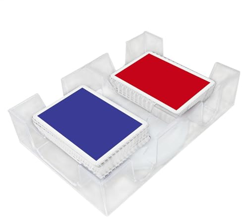 Spelkortshållare, transparent spelkortbricka, tvåvånings korthållare