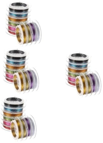 SHINEOFI 4 Juegos De Alambre De Metal Para Manualidades Hilo Para Dulces Tensor Cadena De Eslabones Kit Para Hacer Pulseras Eslabones Accesorios Collares Lazos Alambre De Plata