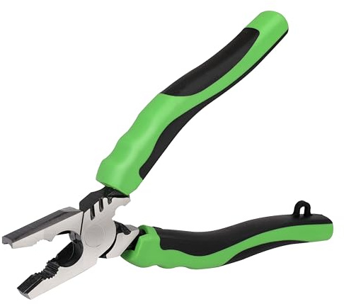 HURRICANE 6 Stripped Screw Extractor Pliers, Pro Linesman Pliers with Non-Slip Jaws, Remove Damaged/Rusted Screws Fast, with Wire Cutter, Crimper & Stripper