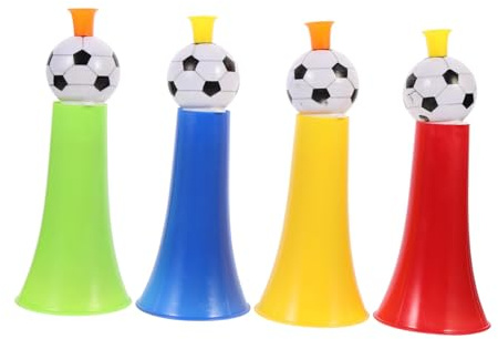 FUNNETOYU 4 piezas Trompetas de Fútbol de Plástico Retráctiles para Animación de Fans de Color Aleatorio para Fiestas Deportivos Color Aleatorio Color Aleatorio