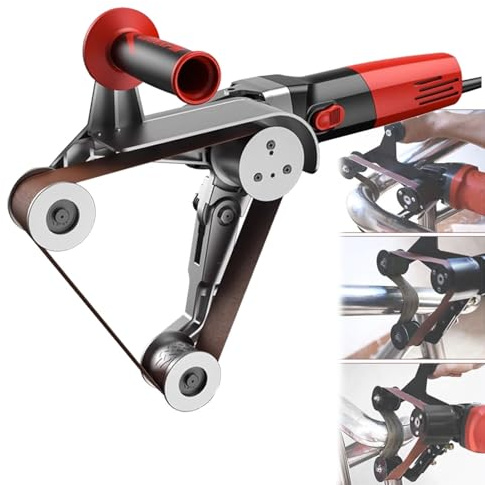 Levigatrice a nastro per tubi tondi in acciaio inossidabile, macchina per disegno con 6 velocità variabili e 5 nastri abrasivi, macchina per lucidatura di condotte metalliche per levigatura 3Roller